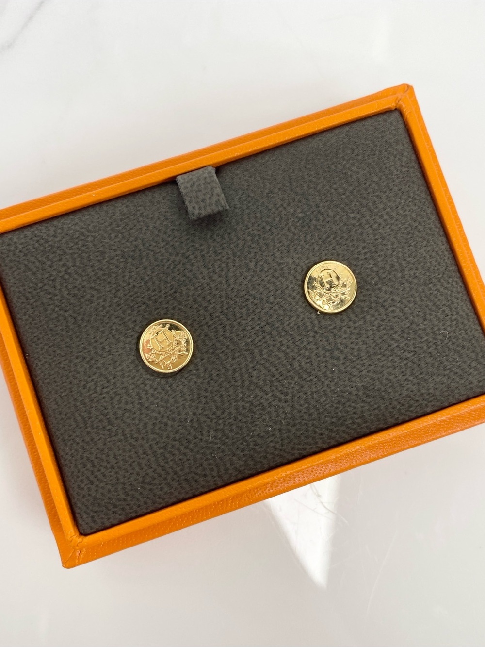 Hermès Ex-Libris Earrings, very small model